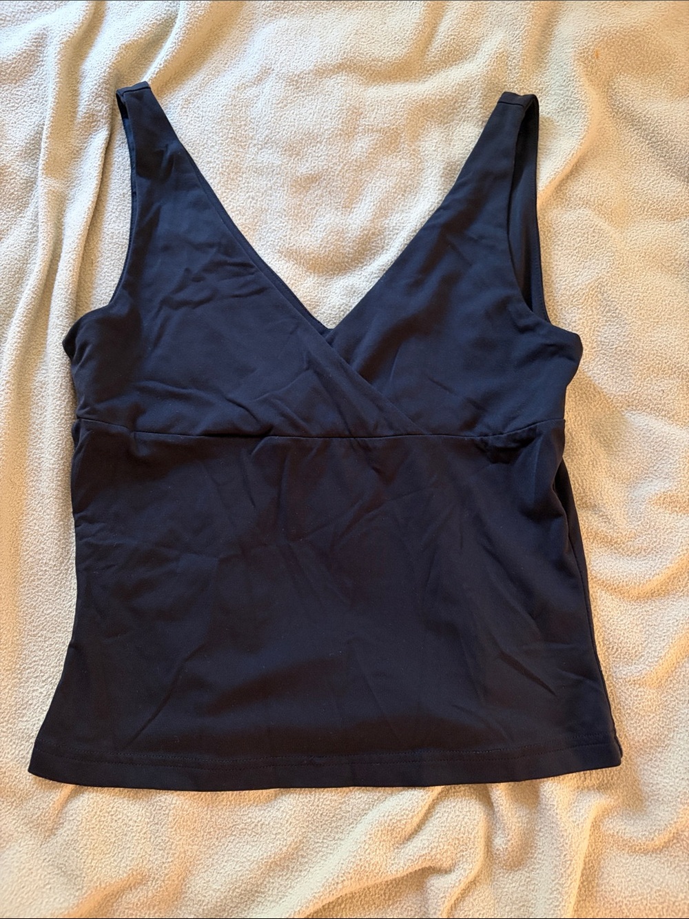 Express Black V-Neck Sleeveless Wrap Tank Top